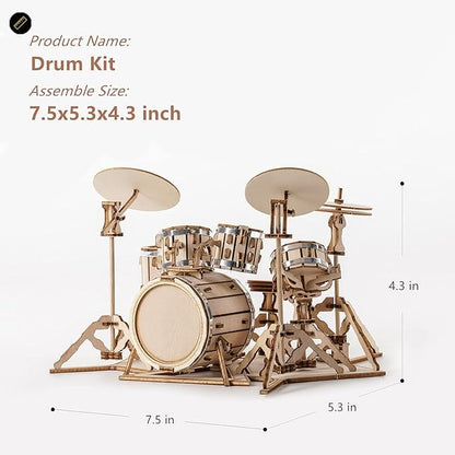 Artfutale Magic Drum kit Model 3D Wooden Puzzle