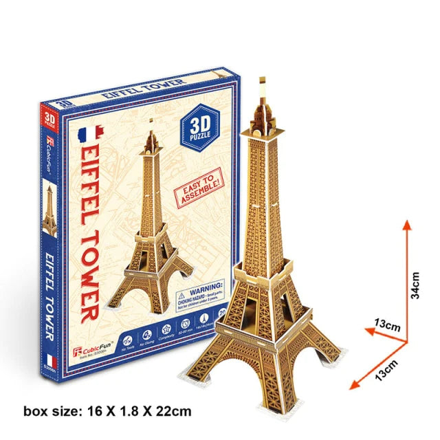 Artfutale Starry Eiffel Tower 3D Wooden Puzzle