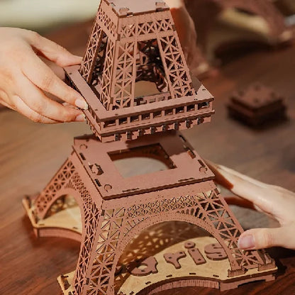 Artfutale Starry Eiffel Tower 3D Wooden Puzzle