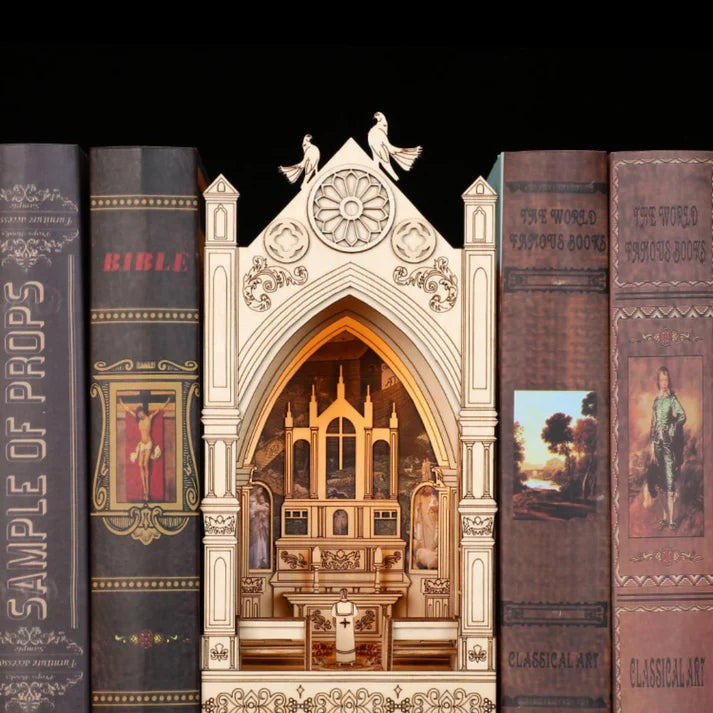 Artfultale Prayer in Church Book Nook 3D Wooden Puzzle