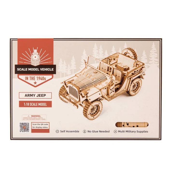 Artfutale Army Jeep Scale Model 3D Wooden Puzzle