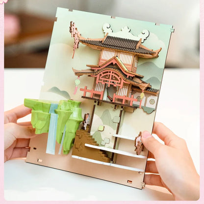 Artfultale Falling Sakura DIY Book Nook 3D Wooden Puzzle