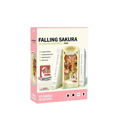 Artfultale Falling Sakura DIY Book Nook 3D Wooden Puzzle