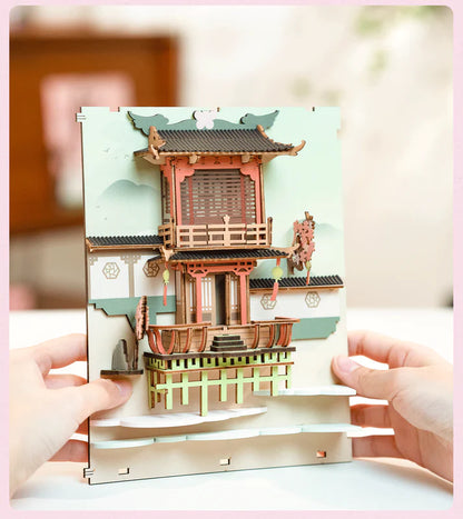 Artfultale Falling Sakura DIY Book Nook 3D Wooden Puzzle