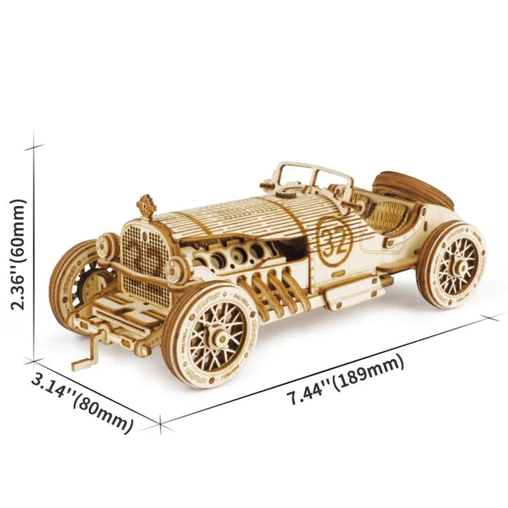 Artfutale Grand Prix Car Scale Model 3D Wooden Puzzle