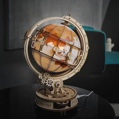 Artfutale Luminous 3D Magnifying Globe Wooden Puzzle