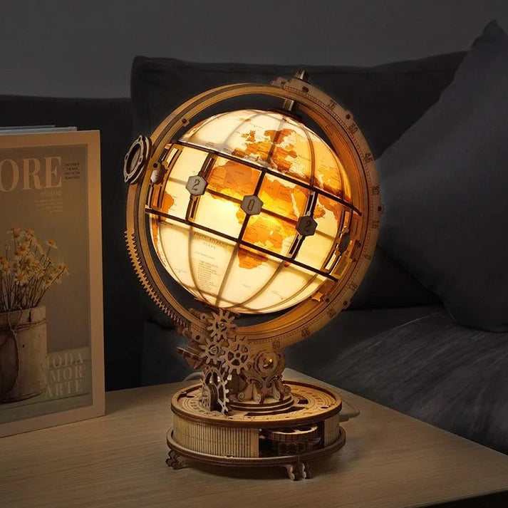 Artfutale Luminous 3D Magnifying Globe Wooden Puzzle