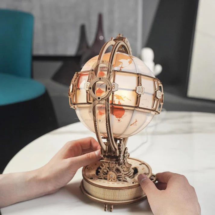 Artfutale Luminous 3D Magnifying Globe Wooden Puzzle