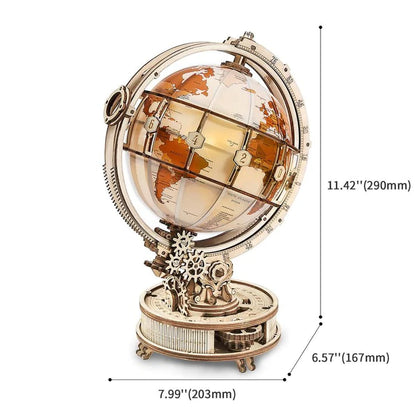 Artfutale Luminous 3D Magnifying Globe Wooden Puzzle