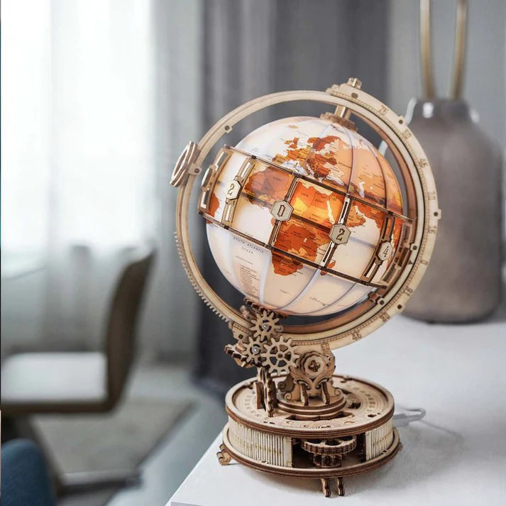 Artfutale Luminous 3D Magnifying Globe Wooden Puzzle