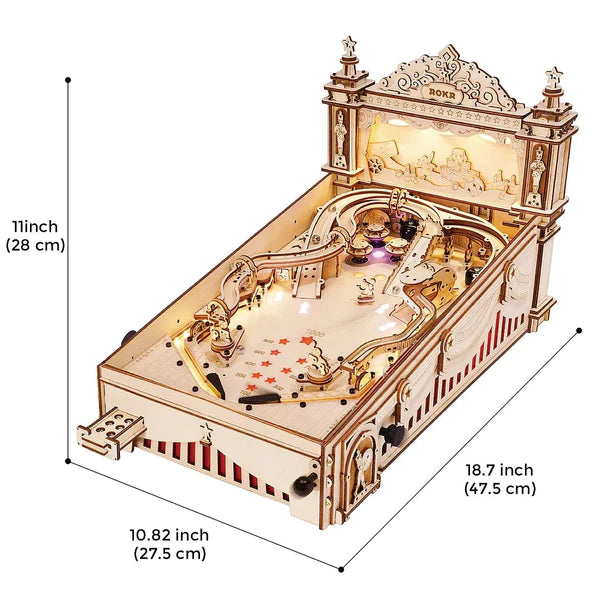 Artfutale Pinball Machine 3D Wooden Puzzle Kit