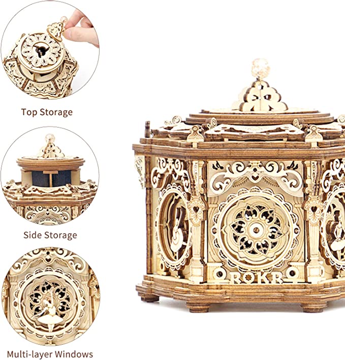 Artfutale Secret Garden DIY Mechanical Music Box 3D Wooden Puzzle