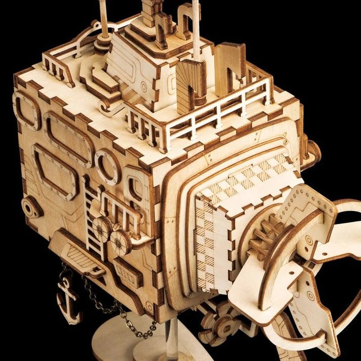 Artfutale Steampunk Submarine Music Box 3D Wooden Puzzle