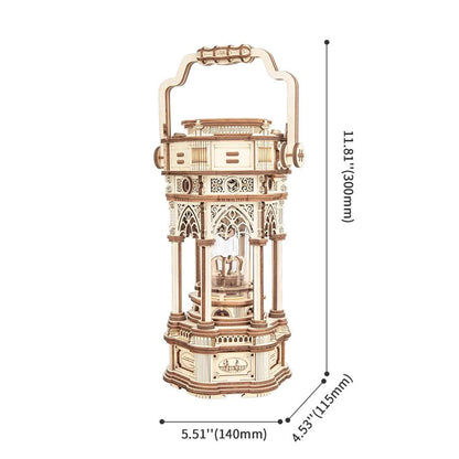 Artfutale Victorian Lantern Mechanical Music Box 3D Wooden Puzzle